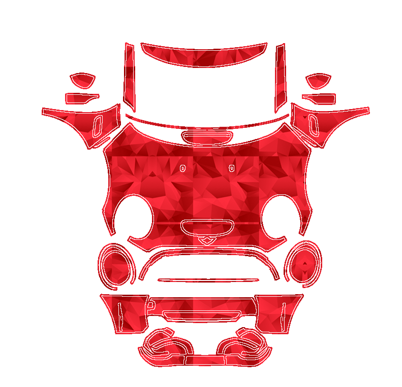 MINI Cooper S 2023 Full Front PPF pattern