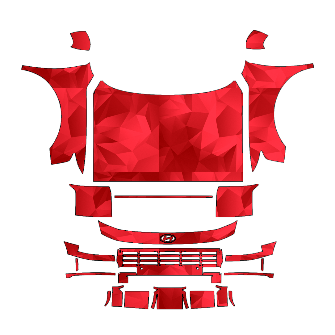 Hyundai Palisade Hybrid 2026 Full Front PPF pattern