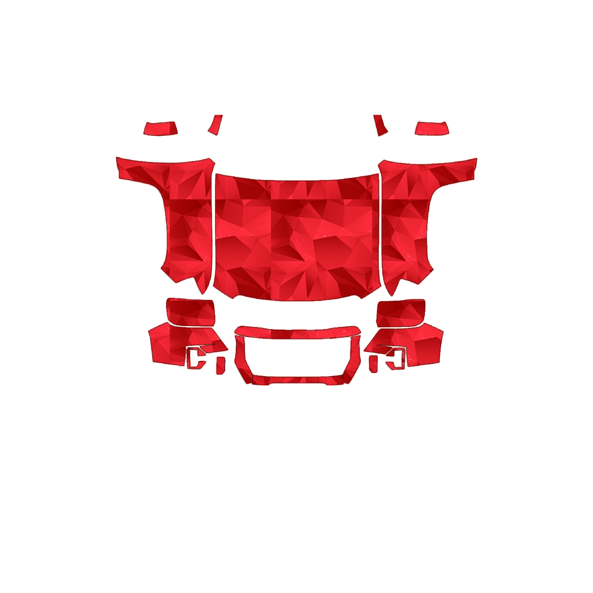 GMC Canyon 2021–2022 Full Front+ PPF cut pattern