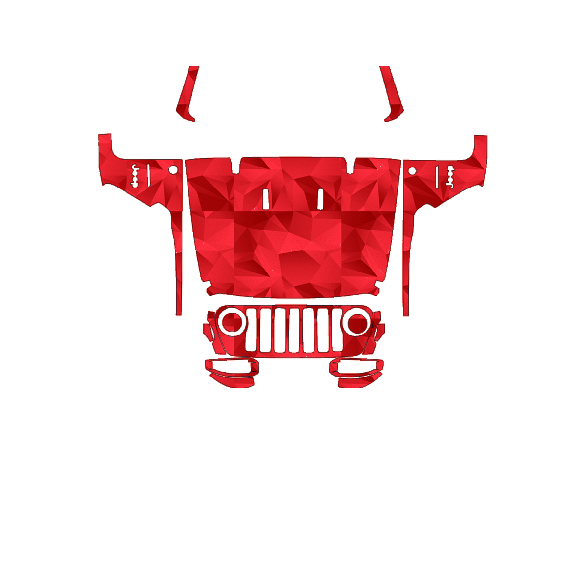 Jeep Gladiator 2020–2025 Full Front+ PPF cut pattern