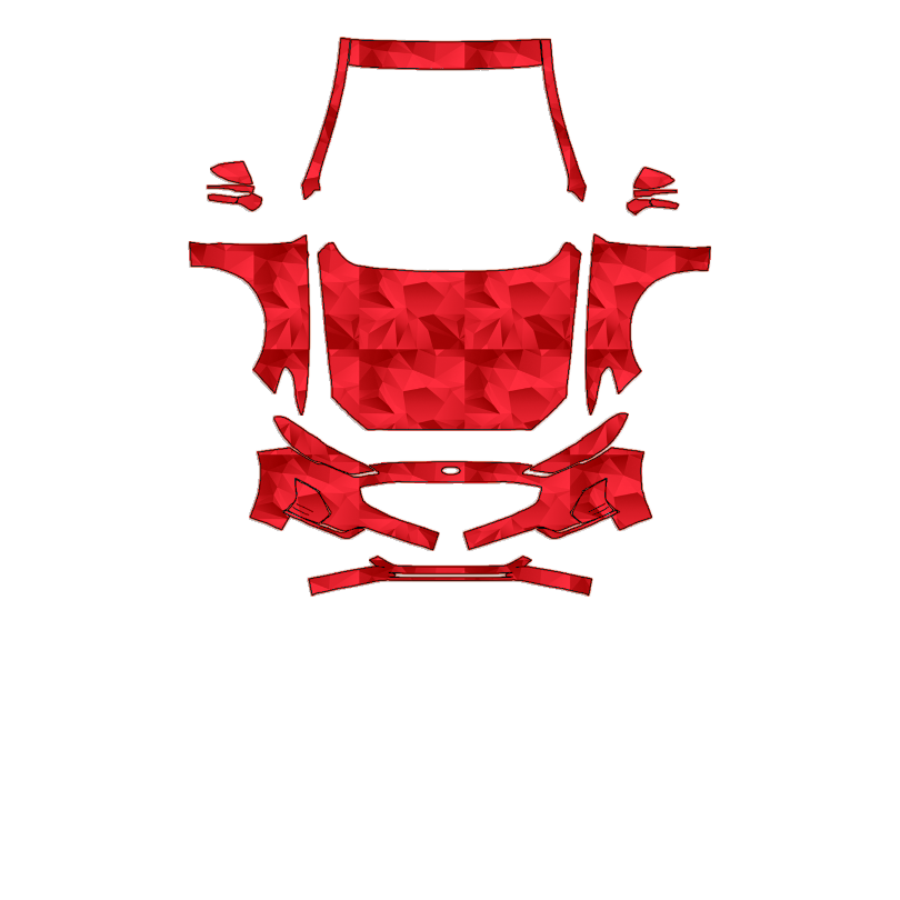 Ford Fusion 2019–2021 Full Front+ PPF cut pattern