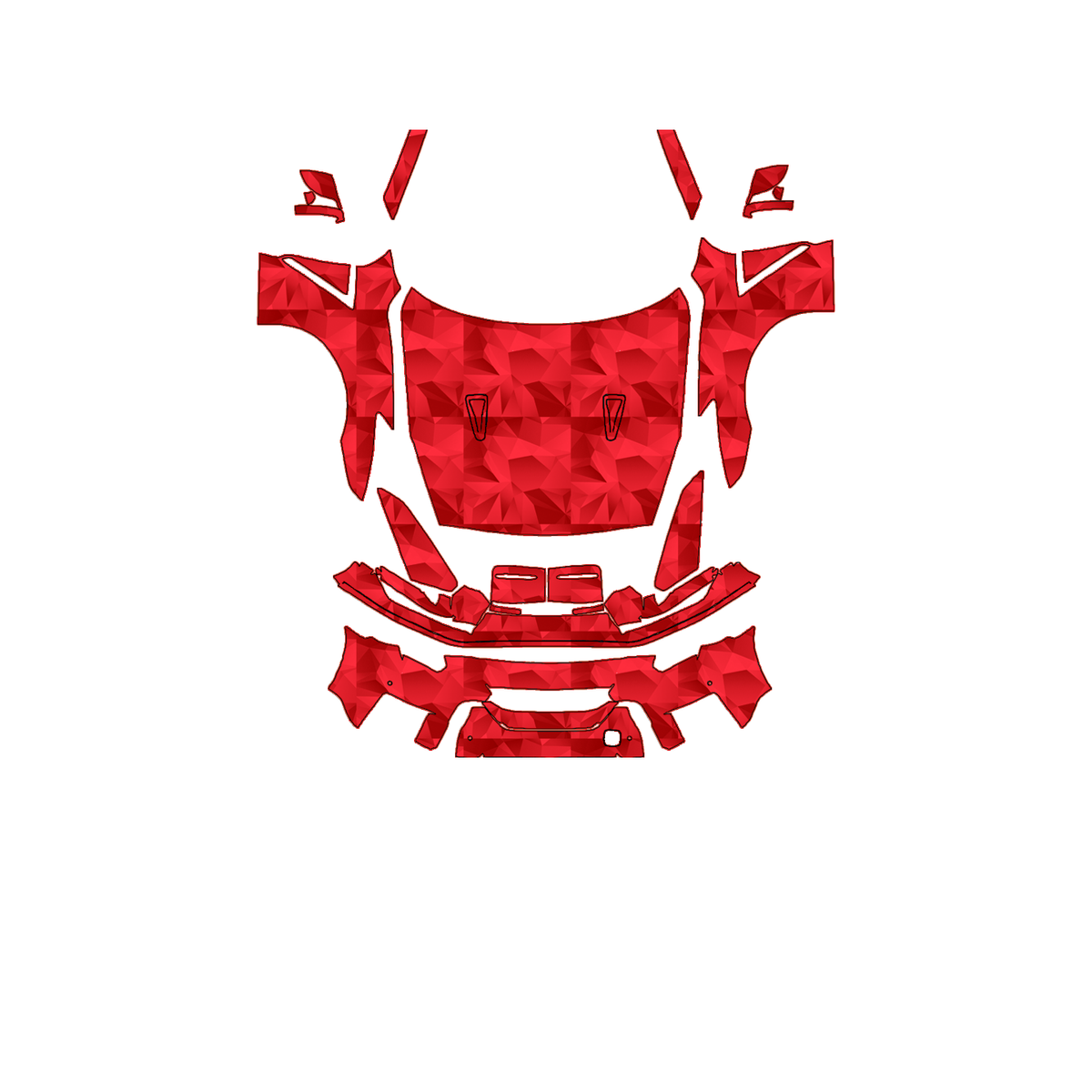 Nissan GT-R NISMO 2017–2023 Full Front+ PPF cut pattern