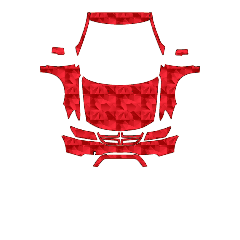 Dodge Journey 2014–2019 Full Front+ PPF cut pattern