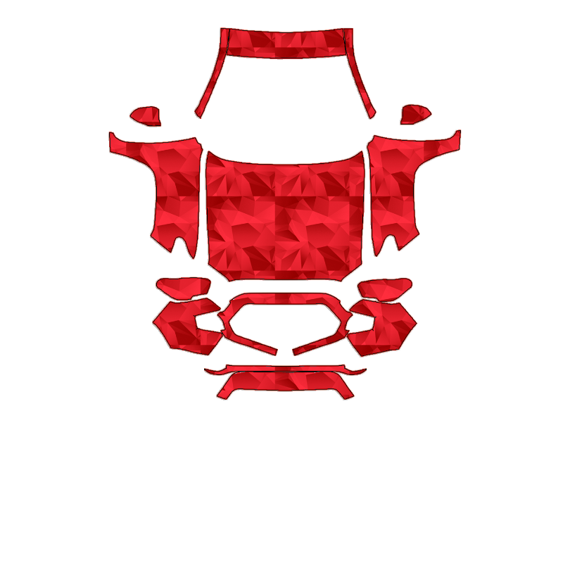 Toyota Tacoma 2016–2023 Full Front+ PPF cut pattern