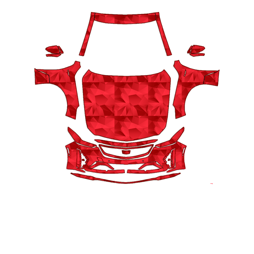 Cadillac CT5 2022–2024 Full Front+ PPF cut pattern