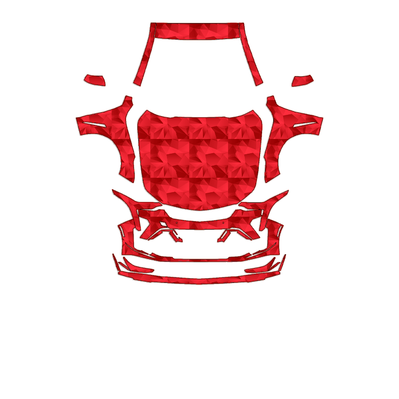 Cadillac CT4 V-Blackwing 2022–2026 Full Front+ PPF cut pattern