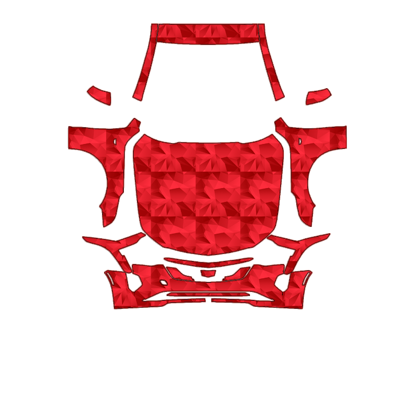 Cadillac CT4 2020–2026 Full Front+ PPF cut pattern