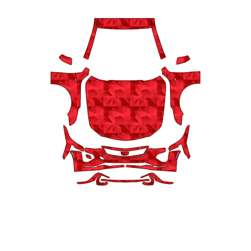 Cadillac CT4 2020–2026 Full Front+ PPF cut pattern