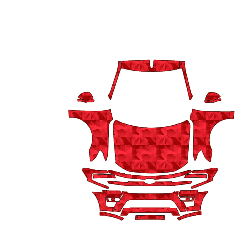 Ford Expedition Max 2022–2024 Full Front+ PPF cut pattern