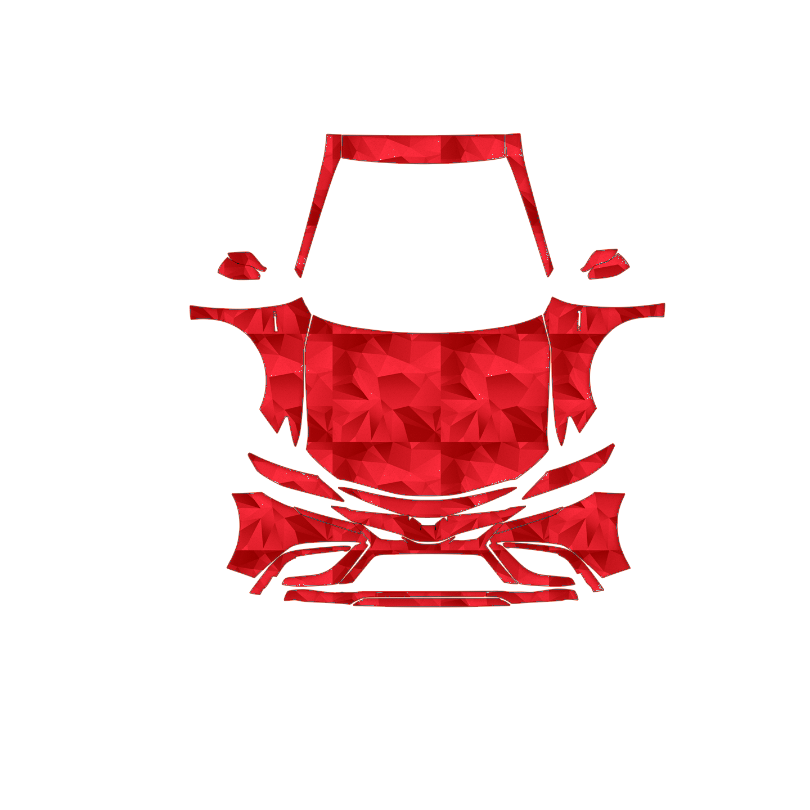 Toyota Camry Hybrid 2023–2024 Full Front+ PPF cut pattern