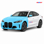 BMW i4 2022–2024 Full Front coverage in blue with RAVOOY logo