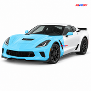 Chevrolet Corvette Z06 2015–2019 Full Front coverage in blue with RAVOOY logo