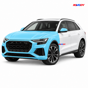 Audi SQ8 2024–2026 Full Front coverage in blue with RAVOOY logo