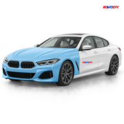 BMW 8 Series 2020–2025 Full Front coverage in blue with RAVOOY logo