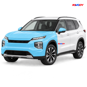Mitsubishi Outlander PHEV 2023–2027 Full Front coverage in blue with RAVOOY logo