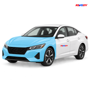 Nissan Sentra 2024–2025 Full Front coverage in blue with RAVOOY logo