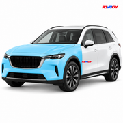 Mazda CX-90 PHEV 2024–2026 Full Front coverage in blue with RAVOOY logo