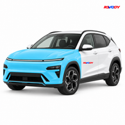 Hyundai Kona 2024–2025 Full Front coverage in blue with RAVOOY logo