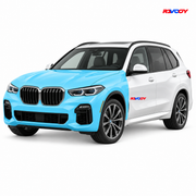 BMW X5 2024–2026 Full Front coverage in blue with RAVOOY logo