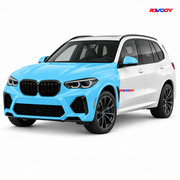 BMW X5 2021–2023 Full Front coverage in blue with RAVOOY logo
