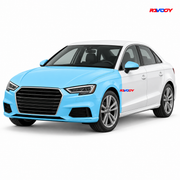 Audi A3 2017–2019 Full Front coverage in blue with RAVOOY logo