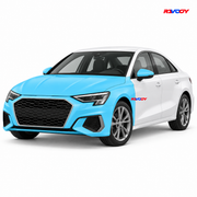 Audi A3 2021 Full Front coverage in blue with RAVOOY logo
