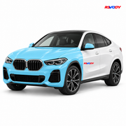 BMW X6 2020–2023 Full Front coverage in blue with RAVOOY logo