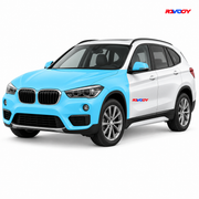 BMW X1 2016–2018 Full Front coverage in blue with RAVOOY logo