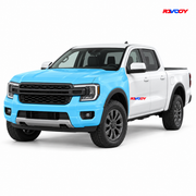 Ford Ranger 2024–2025 Full Front coverage in blue with RAVOOY logo
