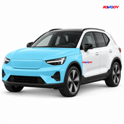 Volvo EX40 2025 Full Front coverage in blue with RAVOOY logo
