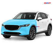 Mazda CX-5 2022–2025 Full Front coverage in blue with RAVOOY logo