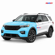 Ford Explorer 2025–2026 Full Front coverage in blue with RAVOOY logo