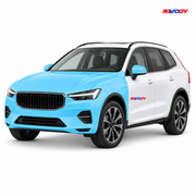 Volvo XC60 2025–2027 Full Front coverage in blue with RAVOOY logo