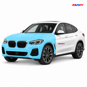 BMW X4 2022–2025 Full Front coverage in blue with RAVOOY logo