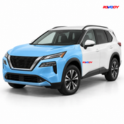 Nissan Rogue 2025–2026 Full Front coverage in blue with RAVOOY logo