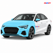Audi A3 2025–2026 Full Front coverage in blue with RAVOOY logo