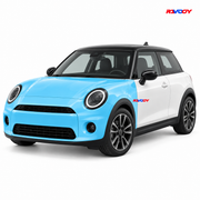 MINI Cooper S 2025–2026 Full Front coverage in blue with RAVOOY logo