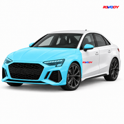 Audi RS 3 2025–2026 Full Front coverage in blue with RAVOOY logo