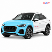 Audi Q5 Sportback 2021–2025 Full Front coverage in blue with RAVOOY logo