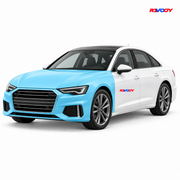 Audi A6 2024–2025 Full Front coverage in blue with RAVOOY logo