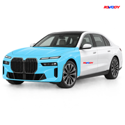 BMW i7 M70 2024–2026 Full Front coverage in blue with RAVOOY logo