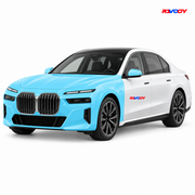 BMW i7 M Sport 2023–2026 Full Front coverage in blue with RAVOOY logo