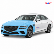 Genesis G80 2025–2026 Full Front coverage in blue with RAVOOY logo