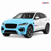 JAGUAR F-Pace 2024–2026 Full Front coverage in blue with RAVOOY logo