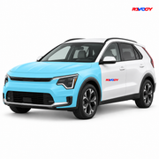 Kia NIRO HYBRID 2023–2026 Full Front coverage in blue with RAVOOY logo