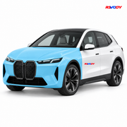 BMW iX 2026 Full Front coverage in blue with RAVOOY logo