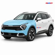Kia Sportage 2026 Full Front coverage in blue with RAVOOY logo