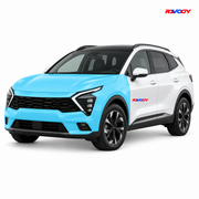 Kia Sportage 2026 Full Front coverage in blue with RAVOOY logo