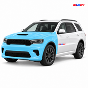 Dodge Durango 2023–2026 Full Front coverage in blue with RAVOOY logo