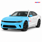 Dodge Charger 2026–2027 Full Front coverage in blue with RAVOOY logo
